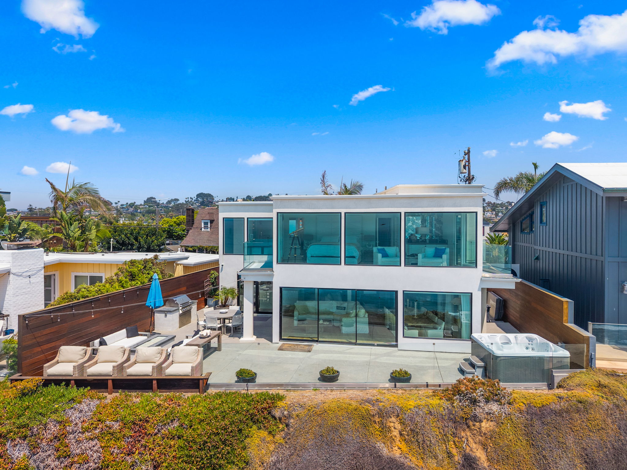 Coastal San Diego luxury home exterior — architectural real estate photography by YonoPro