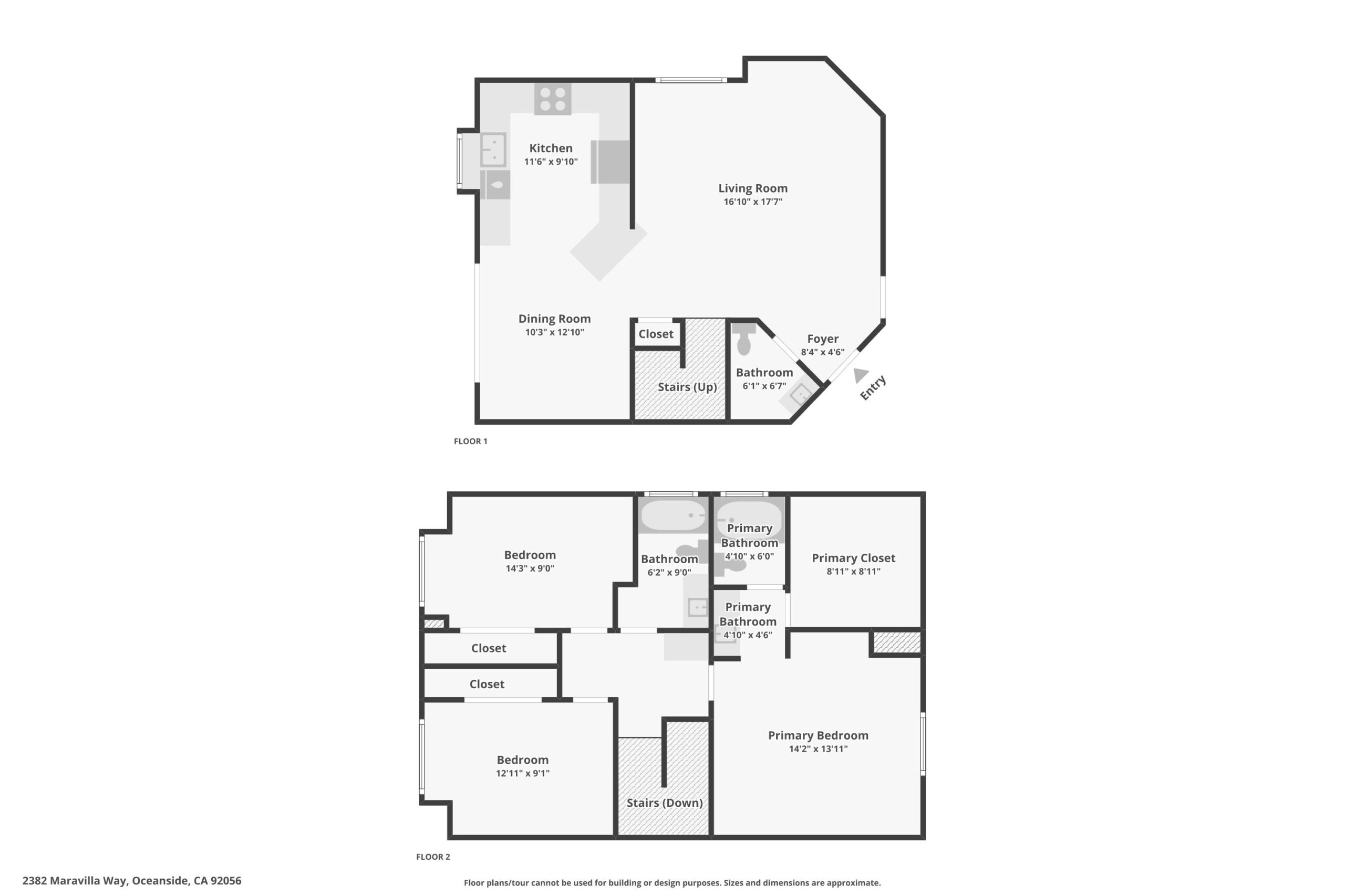 San Diego listing floor plan — included with YonoPro Full Package real estate photography